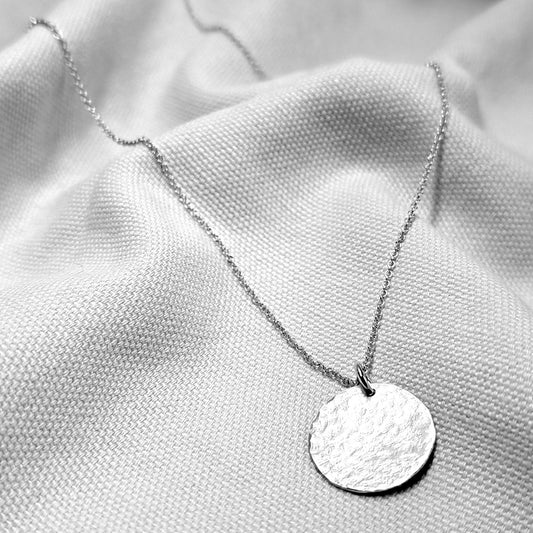 Hammered Disc Necklace