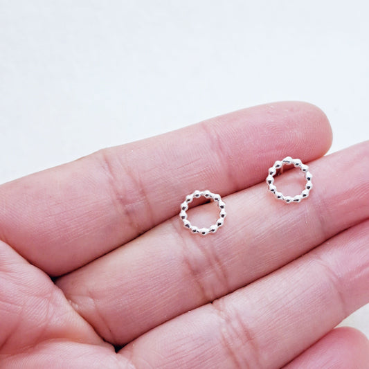 Mini Bead Circle Studs