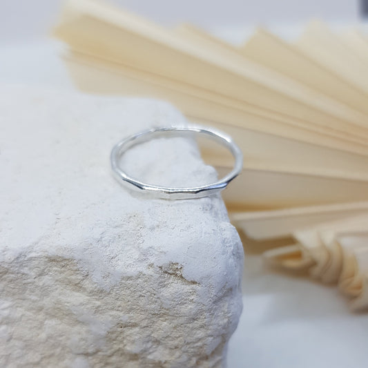 Hina - Hammered Stacker Ring