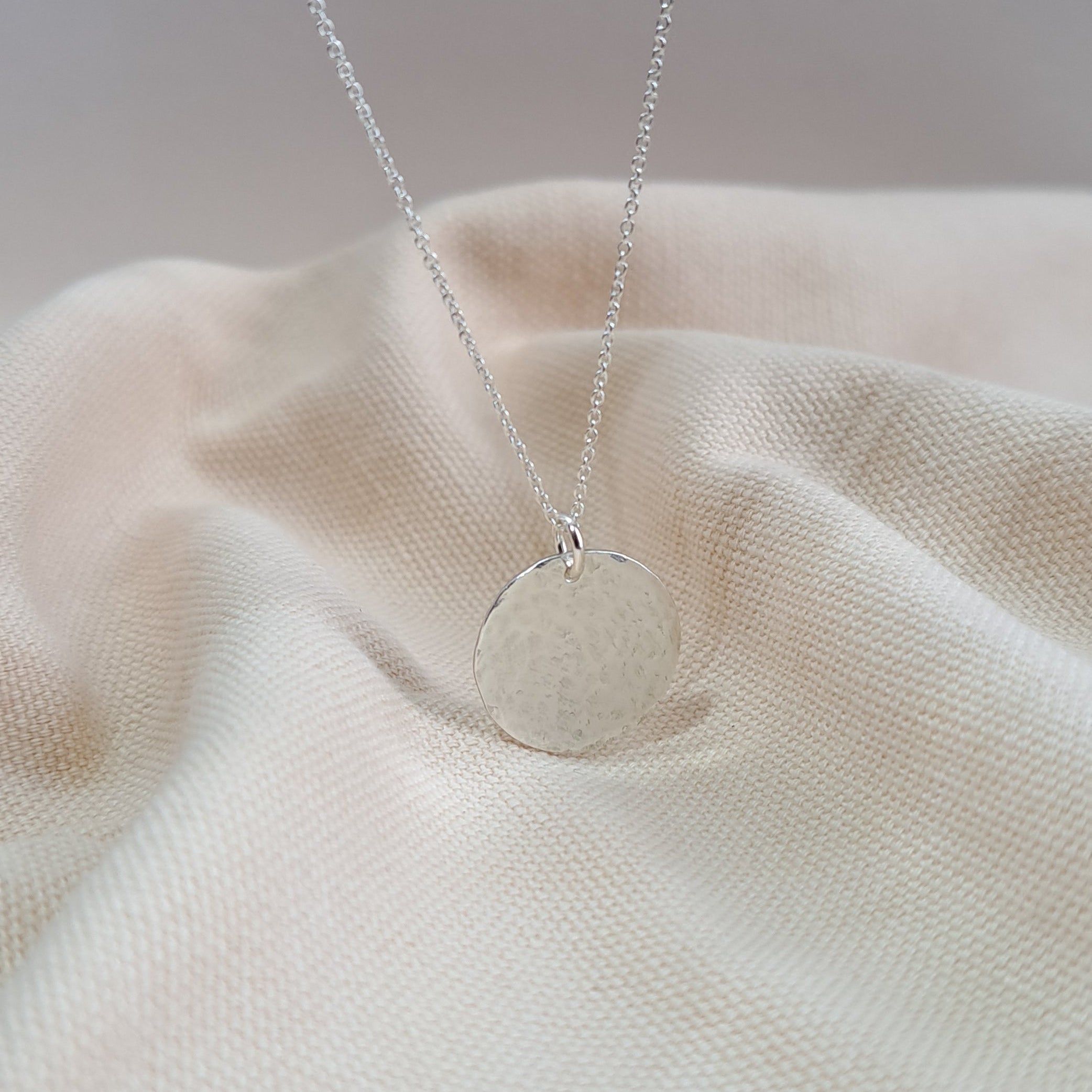 Hammered Disc Necklace