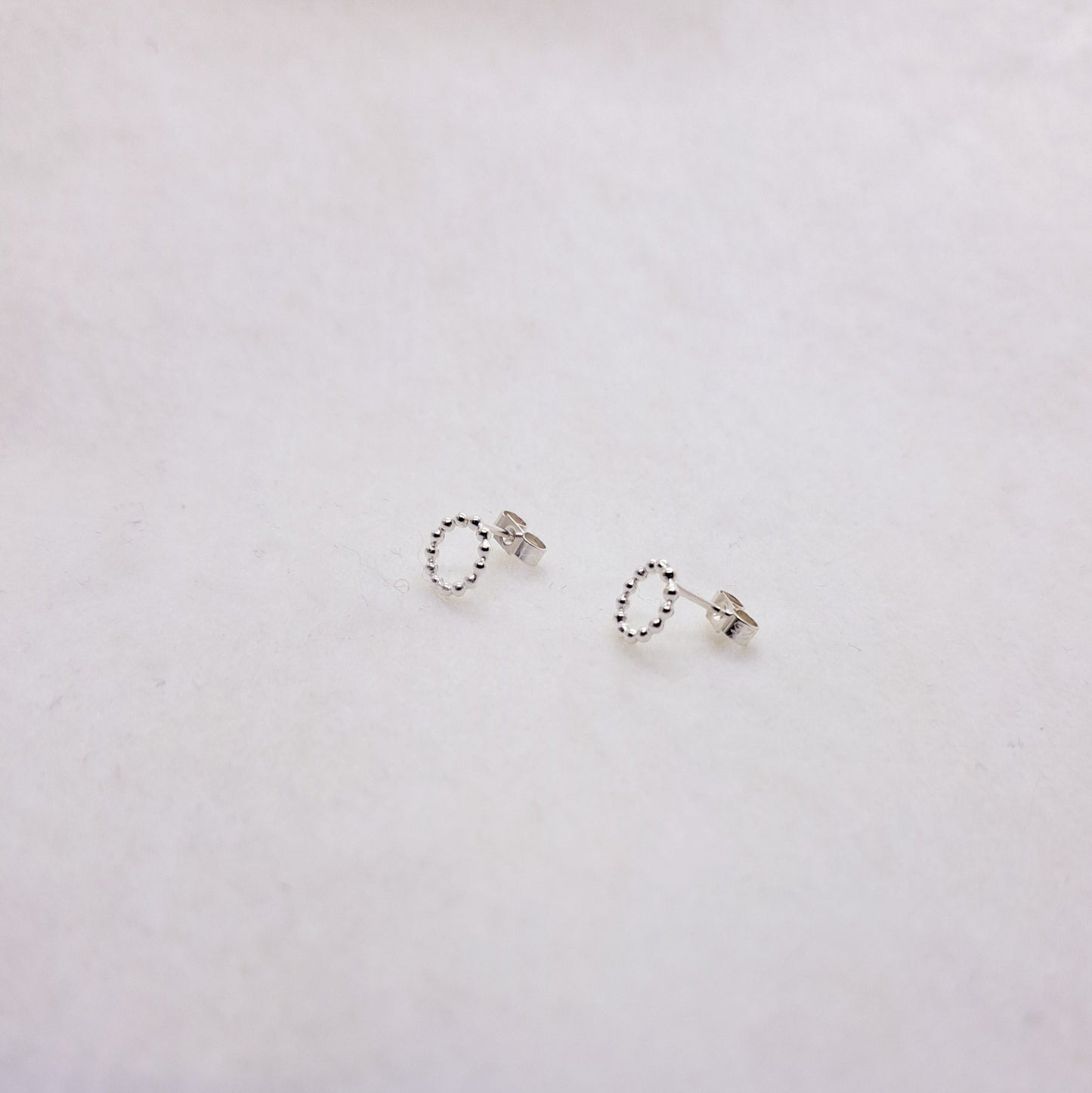 Mini Bead Circle Studs