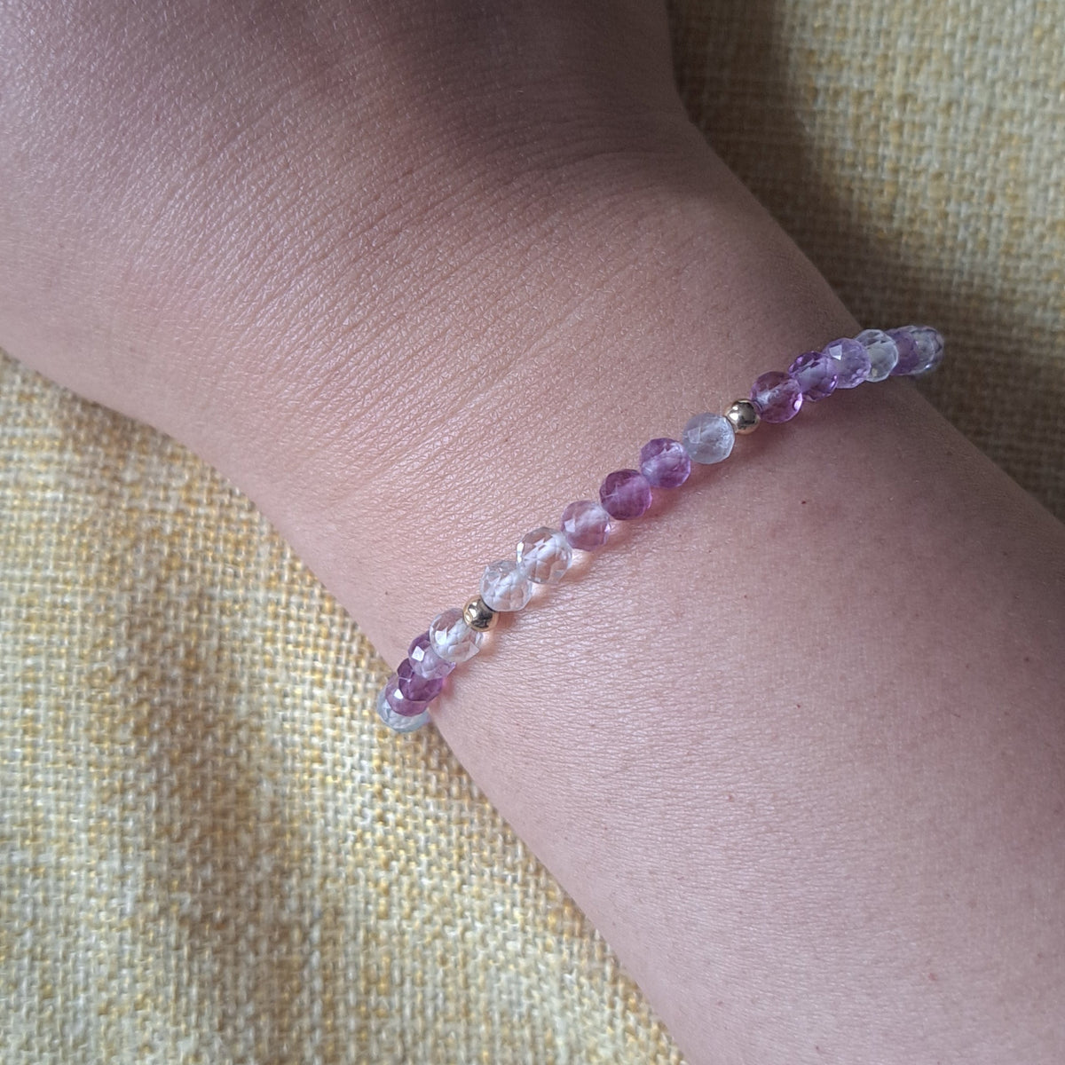 SSF - Clear Quartz and Purple Amethyst Bracelet