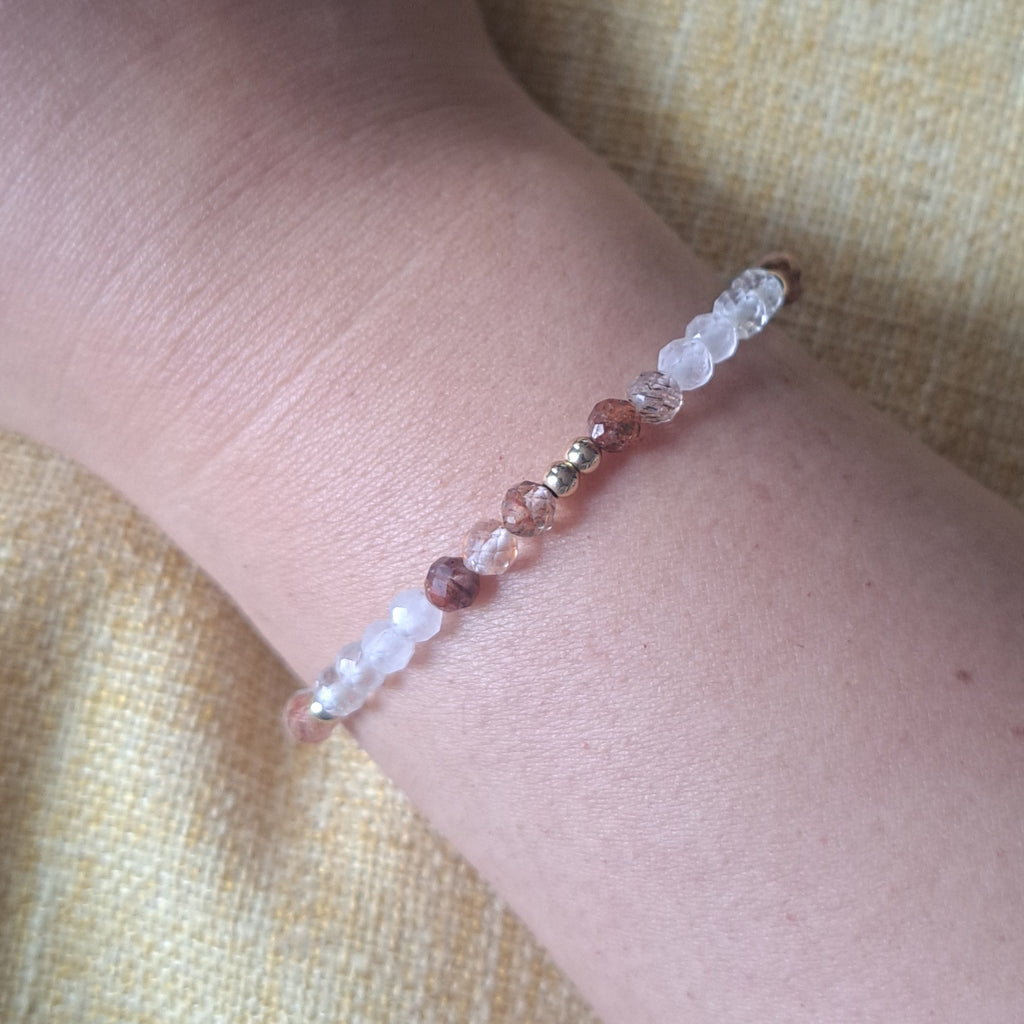 SSF - Clear & Golden Rutilated Quartz Bracelet