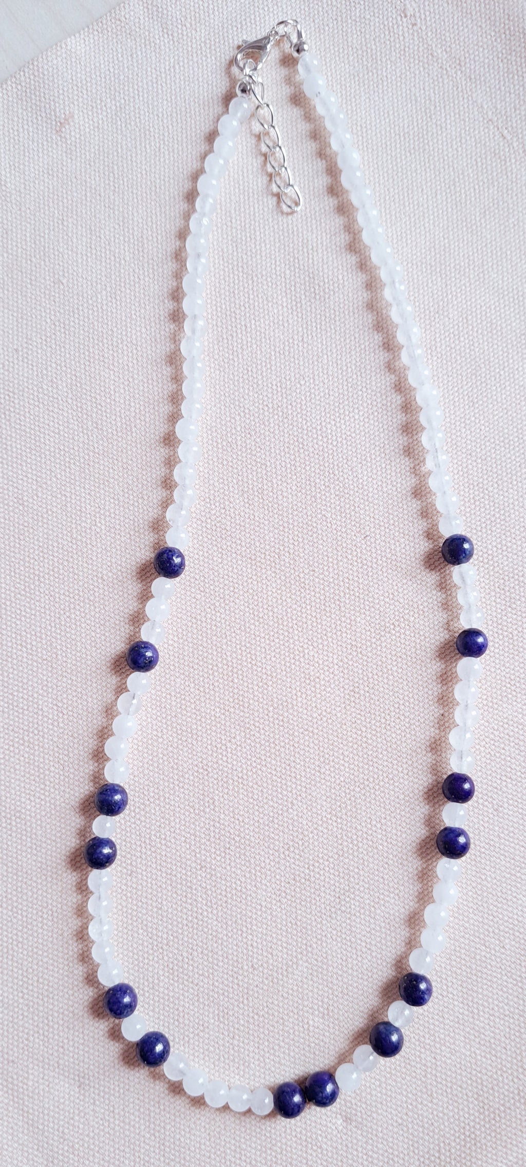 SSF - White Agate and Lapiz Lazuli Necklace