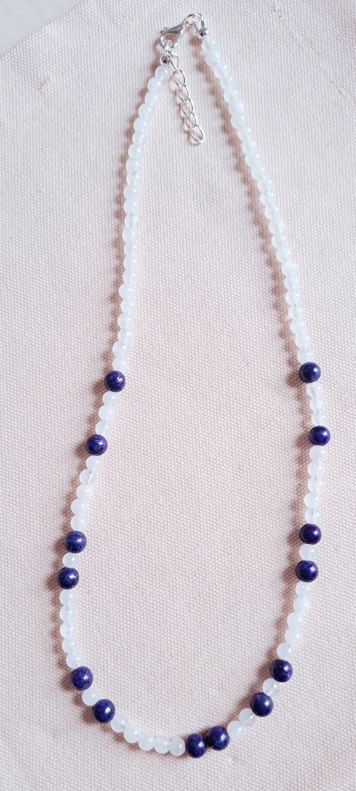 SSF - White Agate and Lapiz Lazuli Necklace