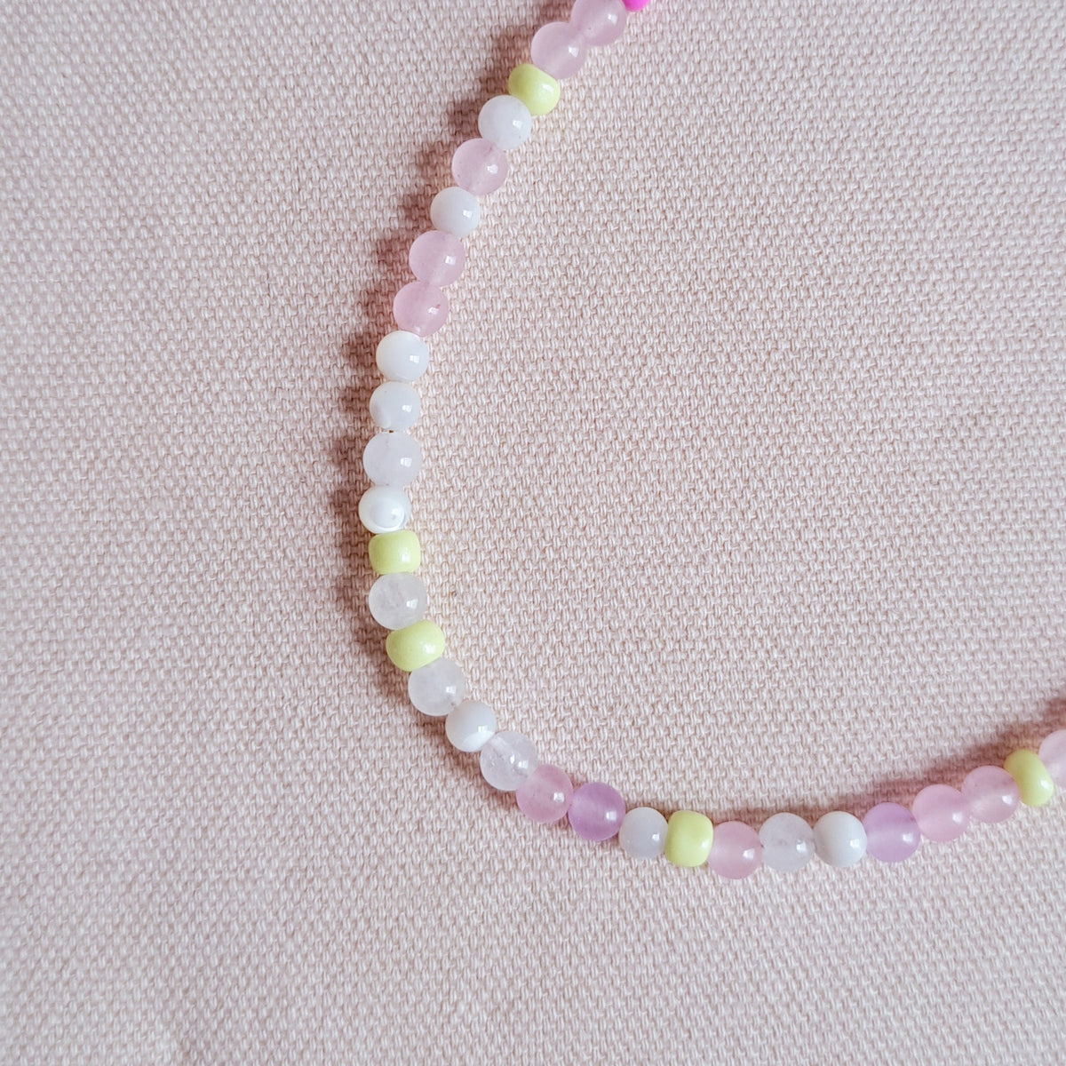 SSF - Pink Jade & Neon Necklace