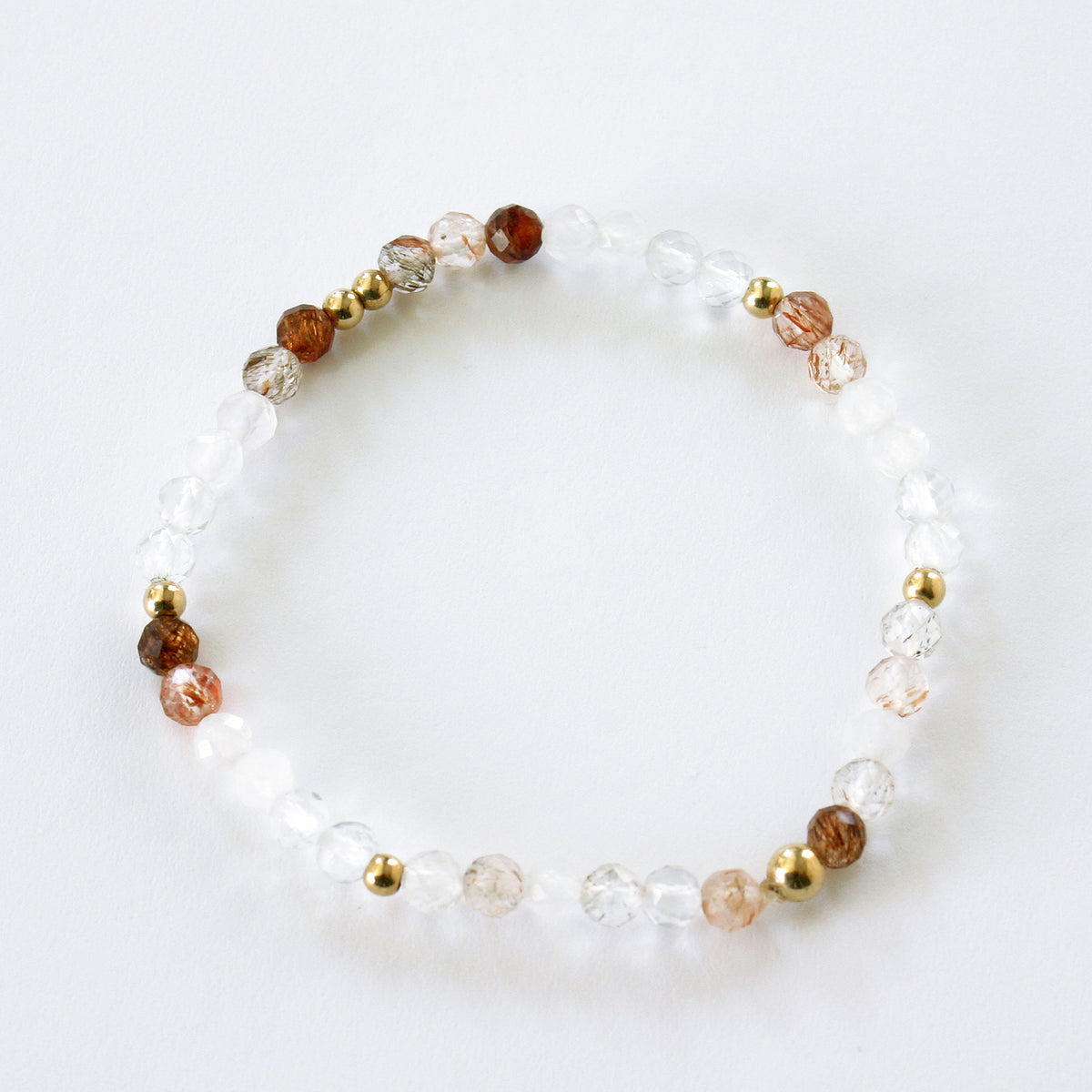 SSF - Clear & Golden Rutilated Quartz Bracelet