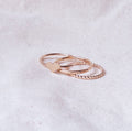 Devotion Ring Stack layered heart trio